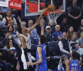 亚历山大34分文班亚马17+7 雷霆击败马刺4连胜